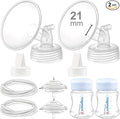 Maymom Pump Parts Compatible with Spectra S2 S1 Replacement Kit for Spectra Pump Parts 21mm Flange Duckbill Valve Tube Bottle Backflow Protector, Not Original S2 Accessories