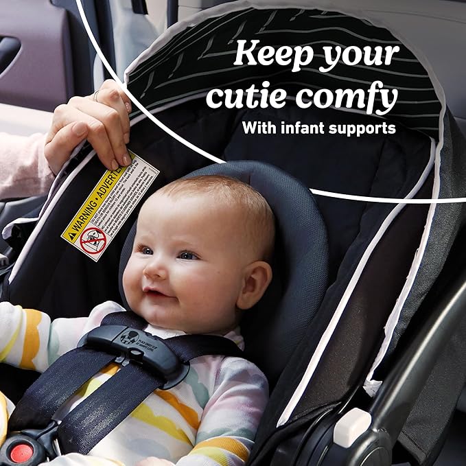 Graco SnugRide Lite LX Infant Car Seat, Lightweight Rear-Facing Seat for Babies 4–30 lb, 4-Position Adjustable Base, LATCH Installation & ProtectPlus Engineered, Studio