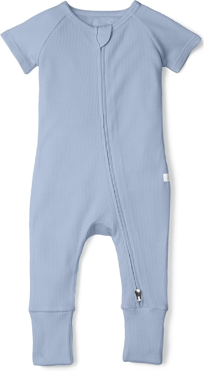 Loulou Lollipop Tencel Lyocell Short Sleeve Zipped Romper