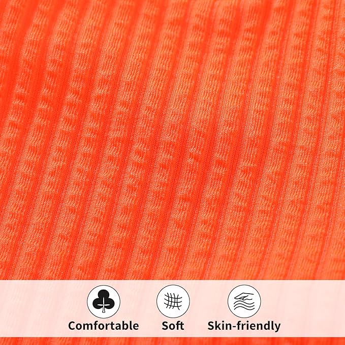 HAPPYMA Baby Swimsuit Toddler Girl Bathing Suit Summer Solid Color Bikini Set Beach Two Piece Swim Wear