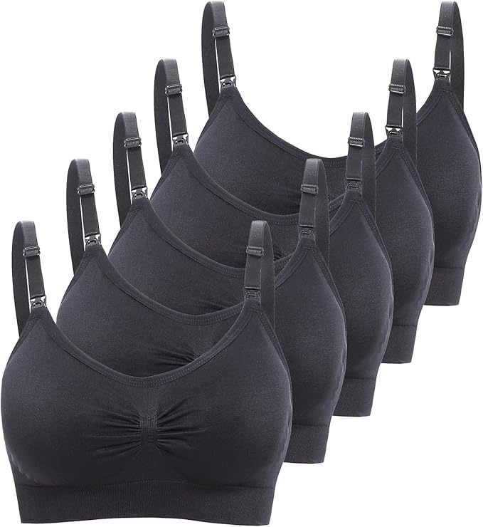 Lataly Womens Seamless Nursing Bra Sleeping Maternity Bralette for Breastfeeding Pack of 3