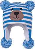 LANGZHEN Toddler Kids Infant Winter Hat,Earflap Knit Warm Cap Fleece Lined Beanie for Baby Boys Girls