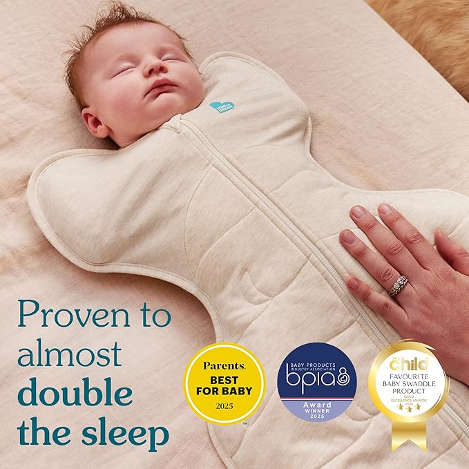 Love to Dream Swaddle UP, Baby Sleep Sack, Self-Soothing Swaddles for Newborns, Snug Fit Helps Calm Startle Reflex, New Born Essentials for Baby, 1.0 TOG, 13-19 lbs, Powder Pink Twinkle