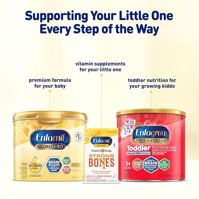 Enfamil NeuroPro Baby Formula, MFGM* 5-Year Benefit, Expert-Recommended Brain-Building Omega-3 DHA, Exclusive Immune Supporting HuMO6 Blend, Ready-to-Feed Infant Formula, Liquid, 32 Fl Oz (6 Count)