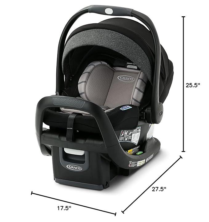 Graco SnugRide SnugFit DLX Infant Car Seat, Baby Car Seat with Anti Rebound Bar for Extra Safety, SnugLock Easy Install Carseat, Baby Registry Must Have, Gift for New Parents, Maison