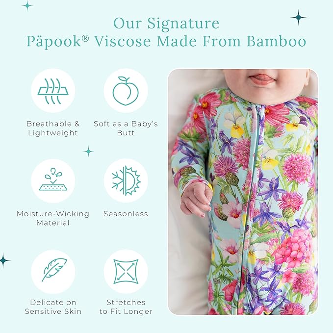 Posh Peanut Convertible Baby Sleepers - Girls Footless Baby Pajamas with 2 Way Zipper for Easy Diaper Changes