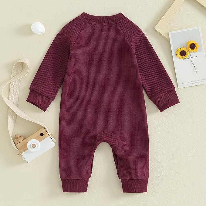 Kuriozud Newborn Infant Unisex Baby Boy Girl Clothes Button Romper Jumpsuit Basic One Piece Outfits