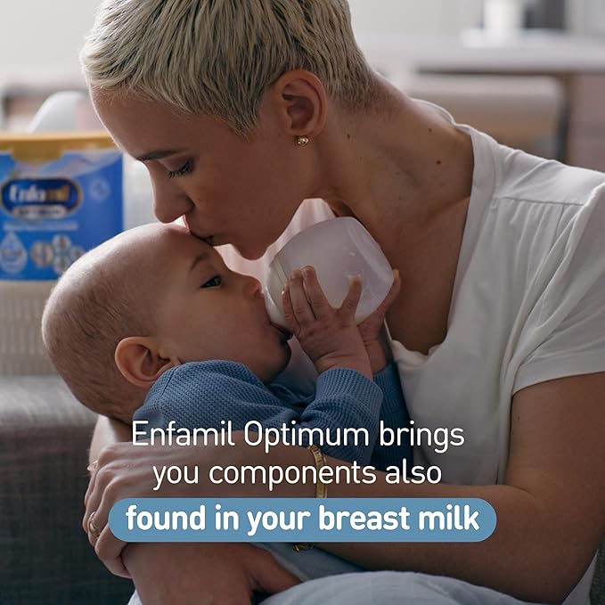 Enfamil Optimum (Enspire), Our Closest Formula to Breast Milk, Immune-Supporting Lactoferrin and Brain-Supporting DHA Baby Formula, Powder 20.5 Oz Tub, Pack of 4