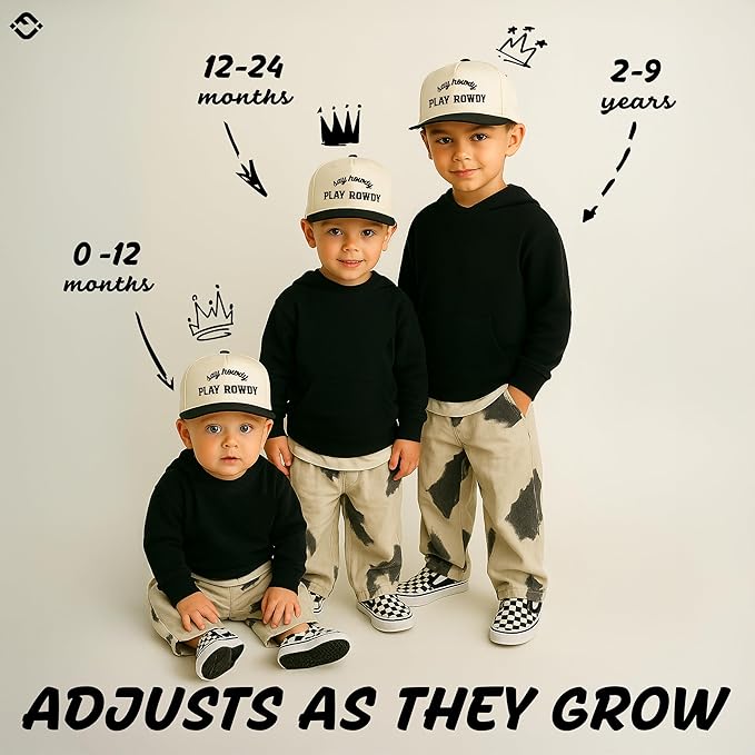 Funky Junque Premium Kids Trucker Hat Vintage Snapback Baseball Cap - Toddler Designs, Infant Sizes