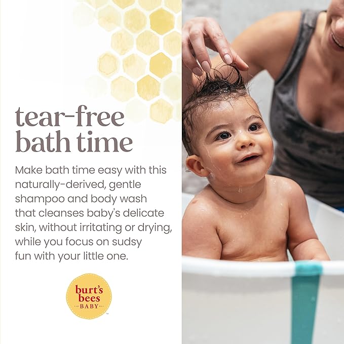 Burt's Bees Baby Shampoo & Wash, Lavender, Calming Tear Free Baby Soap,12 Fl Oz (Pack of 3)