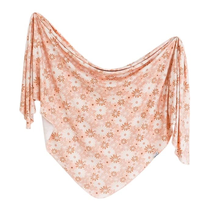 Copper Pearl Baby Swaddle Blanket - Premium Knit Baby Blanket, Large Soft Stretchy Receiving Blankets for Baby Girl, Swaddles for Newborn, Infant, and Toddler (Penny)