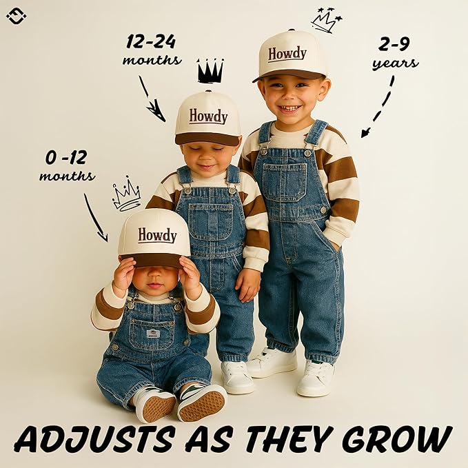 Funky Junque Premium Kids Trucker Hat Vintage Snapback Baseball Cap - Toddler Designs, Infant Sizes