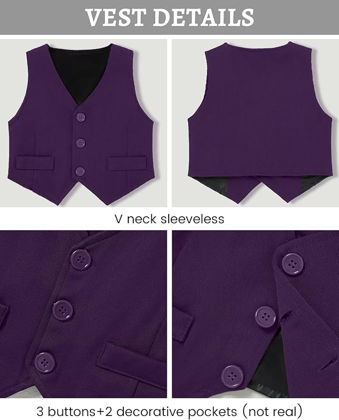 SANMIO Baby Boy Clothes Suits Infant Gentleman Outfit Collared Dress Shirt+Vest+Tie+Corsage+Pants 5Pcs Baby Suit Sets