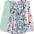 Baby Sleep Sack 18-24 Months 3 Pack Baby Wearable Blanket 100% Rayon Cotton 2-Way Zipper Toddler Sleeping Sack .Comfy Soft Lightweight TOG 0.3 (Rabbit&Rocks&Green)