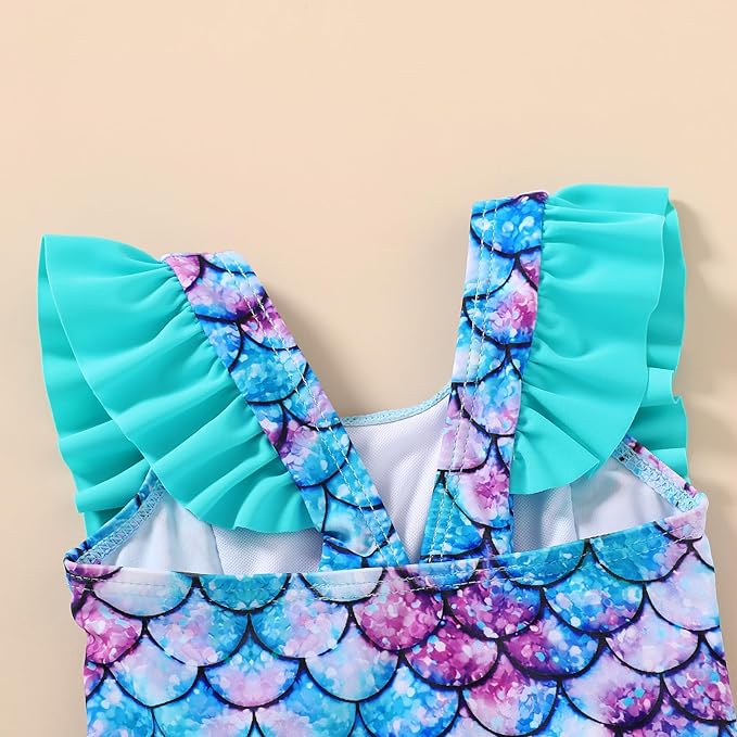 Happy Town One-Piece Infant Toddler Baby Girl Summer Swimsuit Watermelon Leopard Ruffle Swimwear Bikini Bathing Suit