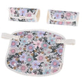 Bebamour Drool and Teething Reversible Cotton Pad For All Carry Positions Baby Carrier White Drool Bib For Boys & Girls(Purple Flower)