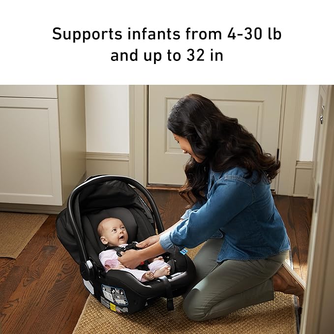 Graco SnugRide SnugFit Infant Car Seat, Baby Car Seat with Anti Rebound Bar for Extra Safety, No-Rethread Harness, LATCH Equipped Carseat, Baby Essentials, Gift for New Parents, Gotham