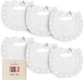 Oiomniv Muslin Baby Bibs, 6-Pack Bandana Drool Bibs Soft Cotton Adjustable Unisex Newborn, Toddler for Drooling Teething
