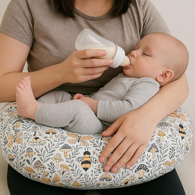 Winmany Baby Nursing Pillow Cover Newborn Removable Breastfeeding Pillowcover Cute Pattern Girls Boys Nursing Pillowcase for Breast and Bottole Feeding
