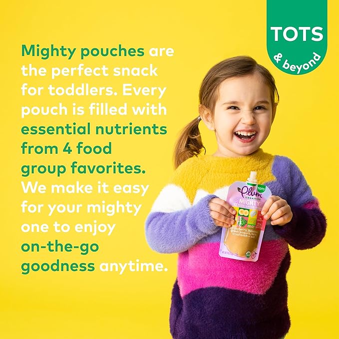 Plum Organics Variety Pack, 12+ Months – Toddler’s Taste Adventure & Sunrise Pack – Mighty 4 & Mighty Morning Organic Fruit & Veggie Pouches – 4 oz Pouch, Pack of 18 (Amazon Exclusive)