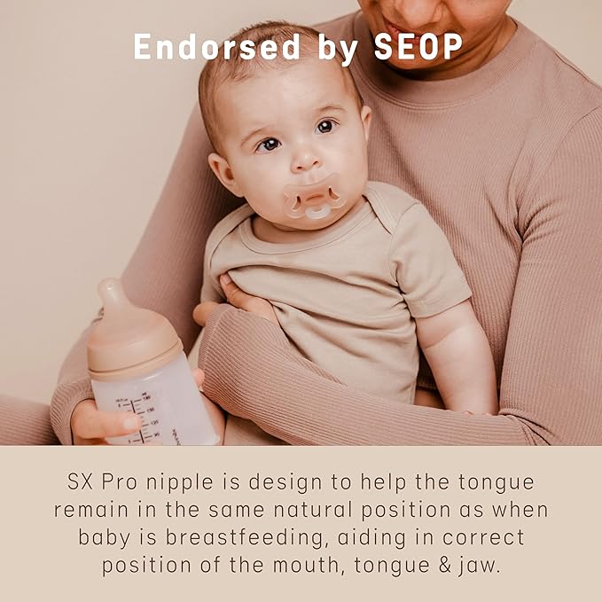 Suavinex Zero Zero Silicone Baby Pacifier w/SX Pro Physiological Pacifier Nipple (0-6M), Light