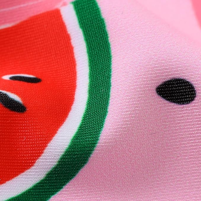 Happy Town One-Piece Infant Toddler Baby Girl Summer Swimsuit Watermelon Leopard Ruffle Swimwear Bikini Bathing Suit