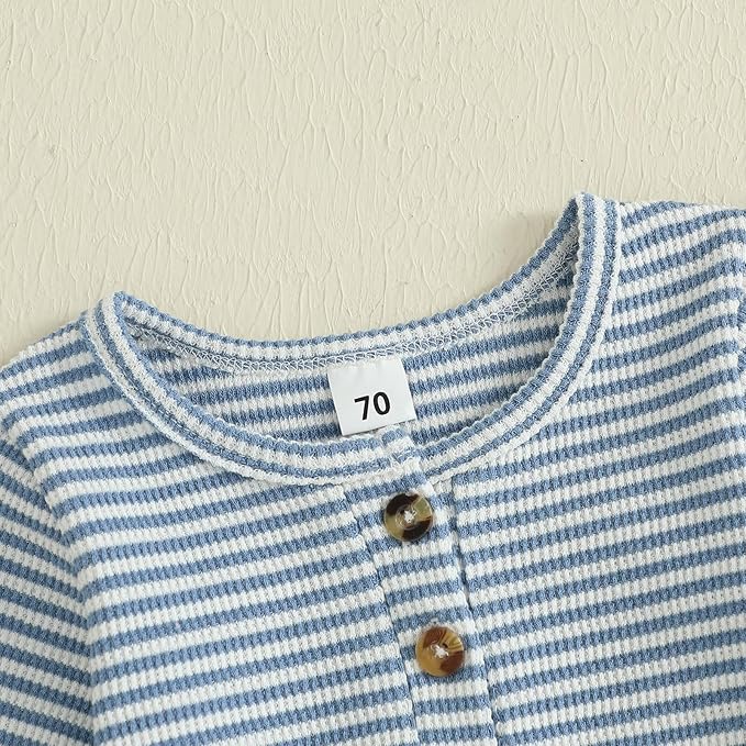 Kuriozud Newborn Infant Unisex Baby Boy Girl Clothes Button Romper Jumpsuit Basic One Piece Outfits