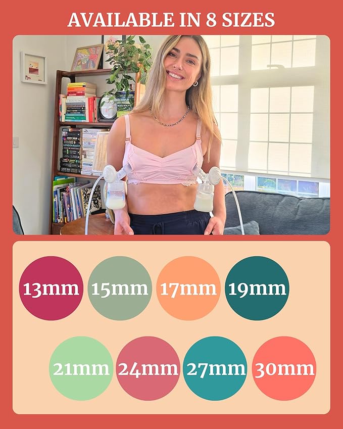 Cushy Silicone Flanges, Breast Shields - Replacement Pump Parts - for Spectra, Lansinoh, Medela Pumps - Great for Elastic Nipples - Sample Kit