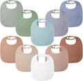 100% Cotton Muslin Baby Bibs 10-Pack Baby Drool Bibs for Unisex Baby Toddlers Infant Newborns Drooling and Teething