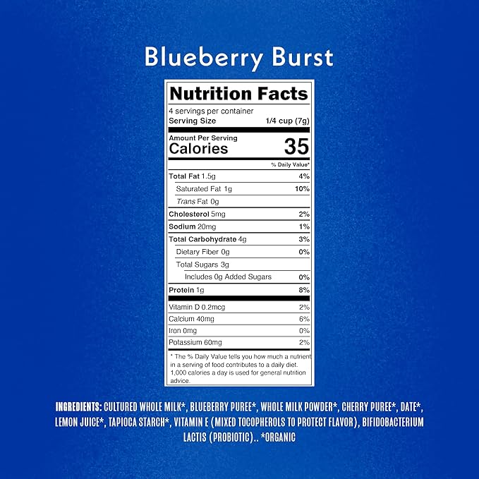Once Upon A Farm Organic Smoothie Melts with Milk from Pasture Grazed Cows, Blueberry Burst, Non GMO, Kosher, 1 Ounces (Pack of 8)
