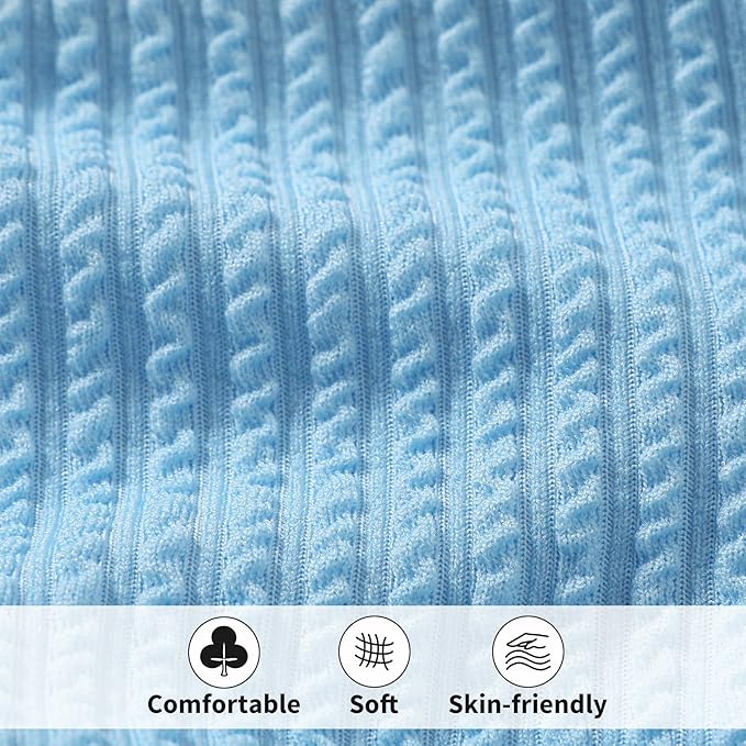 HAPPYMA Baby Swimsuit Toddler Girl Bathing Suit Summer Solid Color Bikini Set Beach Two Piece Swim Wear