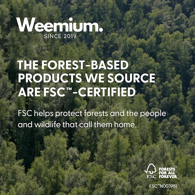 Weemium Bamboo Wipes – Pack of 4 (240 XL Flushable Wipes) – Organic, Tree-Free, FSC Certified & Septic Safe – 99% Water, Unscented & Sensitive Skin Safe – Biodegradable, Compostable & Eco Friendly