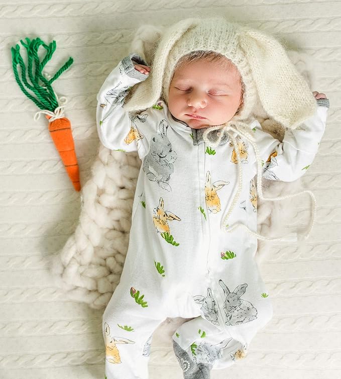 Burt’s Bees Baby Boys' One-Piece Sleep and Play 100% Organic Cotton PJs