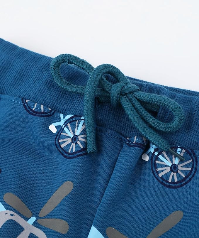 LOKTARC 2 Pack Boys Drawstring Sweatpants Cute Pattern Cotton Sport Jogger Pants