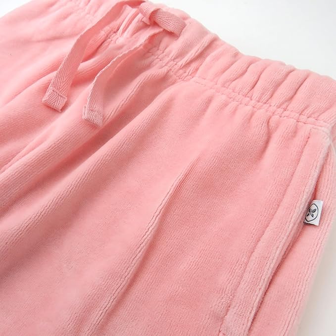 HonestBaby Baby 2-Piece Cozy Velour 100% Organic Cotton Sweatshirt and Jogger Sweatpants Set