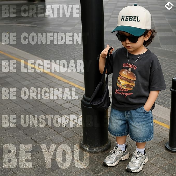 Funky Junque Premium Kids Trucker Hat Vintage Snapback Baseball Cap - Toddler Designs, Infant Sizes