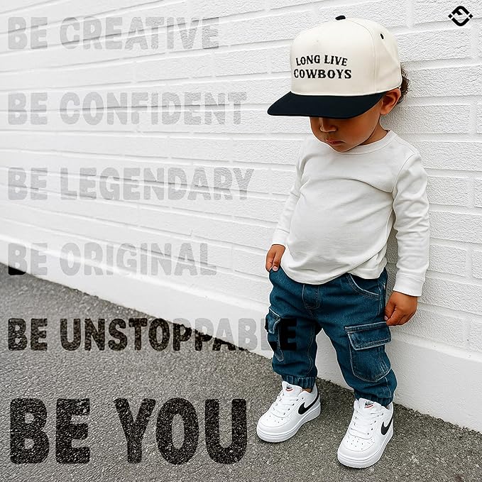 Funky Junque Premium Kids Trucker Hat Vintage Snapback Baseball Cap - Toddler Designs, Infant Sizes