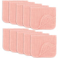Comfy Cubs Muslin Burp Cloths 20" x 10", Pack of 10 - Large, 6-Layer, Ultra Absorbent 100% Cotton for Baby Drool and Messes - Soft, Safe & Gentle Baby Burp Cloths for Boys & Girls - Lace