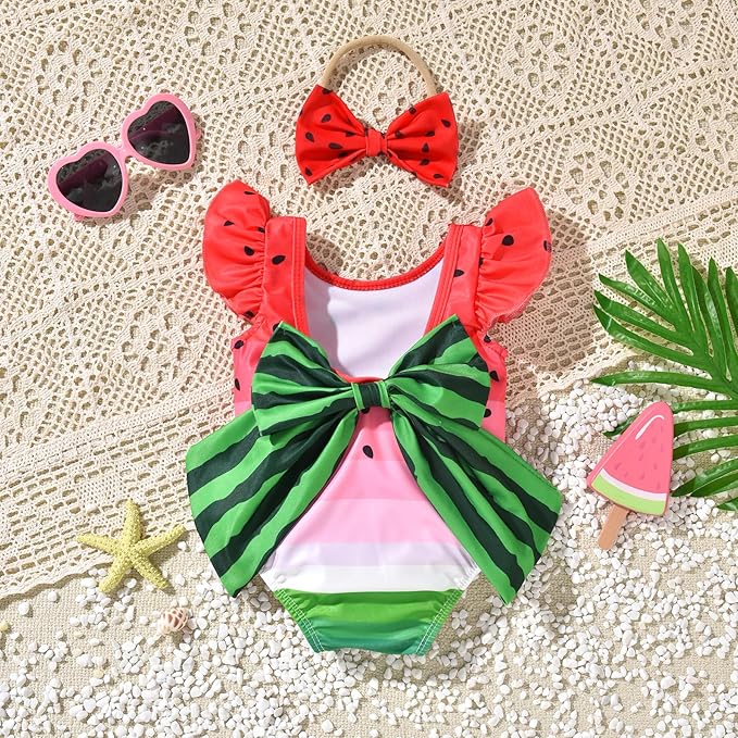 Toddler Girl Baby Ruffles Mermaid Fish Scale Swimsuit One Piece Swimwear Bathing Sunsuit