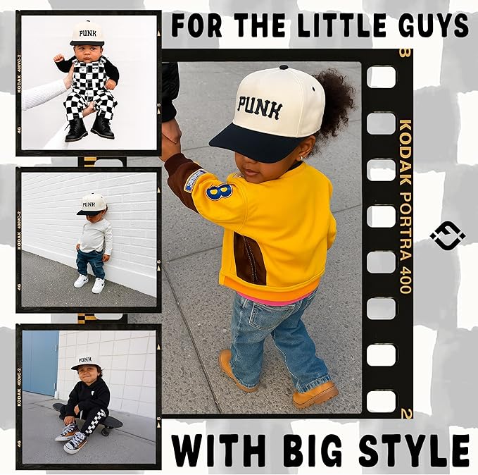 Funky Junque Premium Kids Trucker Hat Vintage Snapback Baseball Cap - Toddler Designs, Infant Sizes