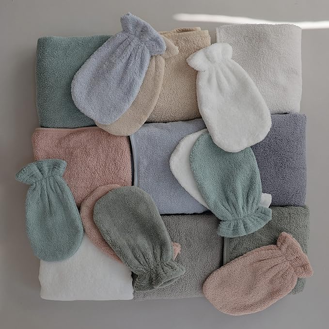 mushie Baby Hooded Towel | Organic Cotton (Baby Blue)