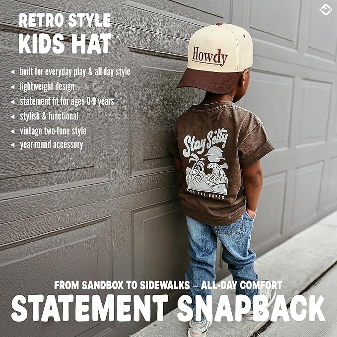 Funky Junque Premium Kids Trucker Hat Vintage Snapback Baseball Cap - Toddler Designs, Infant Sizes
