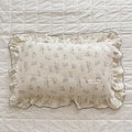 AOJIM Cotton Muslin Kids Pillowcase with Cute Cat Patterns, Super Soft Crib Nursery Pillowcase 1PC for Boys Girls, Ruffled Edges Toddler Bedding for Room Decor, Machine Washable, 14x20 Inches