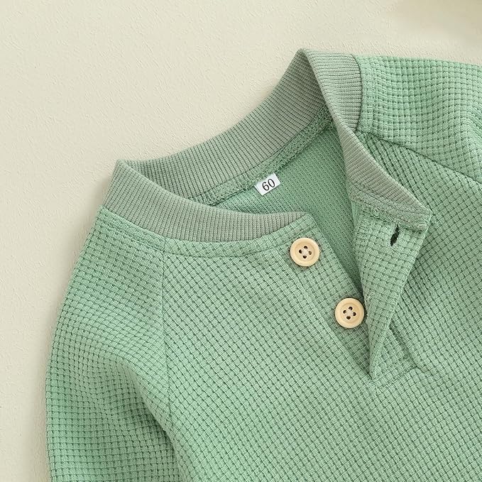 Kuriozud Newborn Infant Unisex Baby Boy Girl Clothes Button Romper Jumpsuit Basic One Piece Outfits