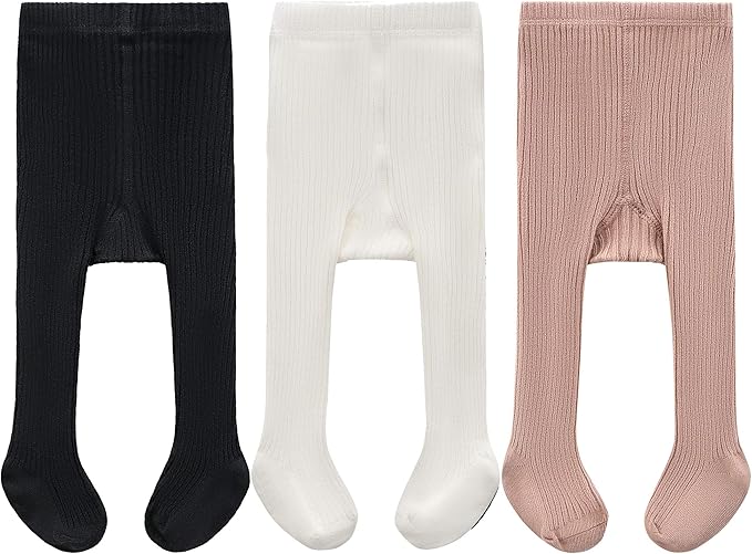 CECORC Baby Girls Tights Toddler Cable Knit Leggings Thick Cotton Infant Stockings Pantyhose 1-10T