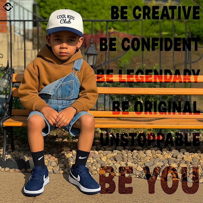 Funky Junque Premium Kids Trucker Hat Vintage Snapback Baseball Cap - Toddler Designs, Infant Sizes