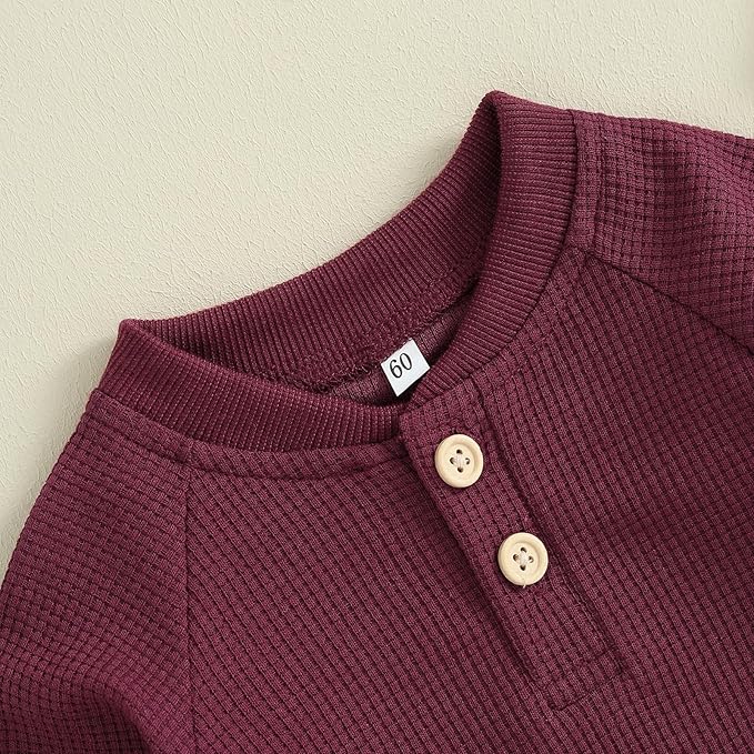 Kuriozud Newborn Infant Unisex Baby Boy Girl Clothes Button Romper Jumpsuit Basic One Piece Outfits