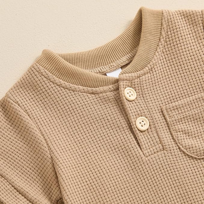 Kuriozud Newborn Infant Unisex Baby Boy Girl Clothes Button Romper Jumpsuit Basic One Piece Outfits