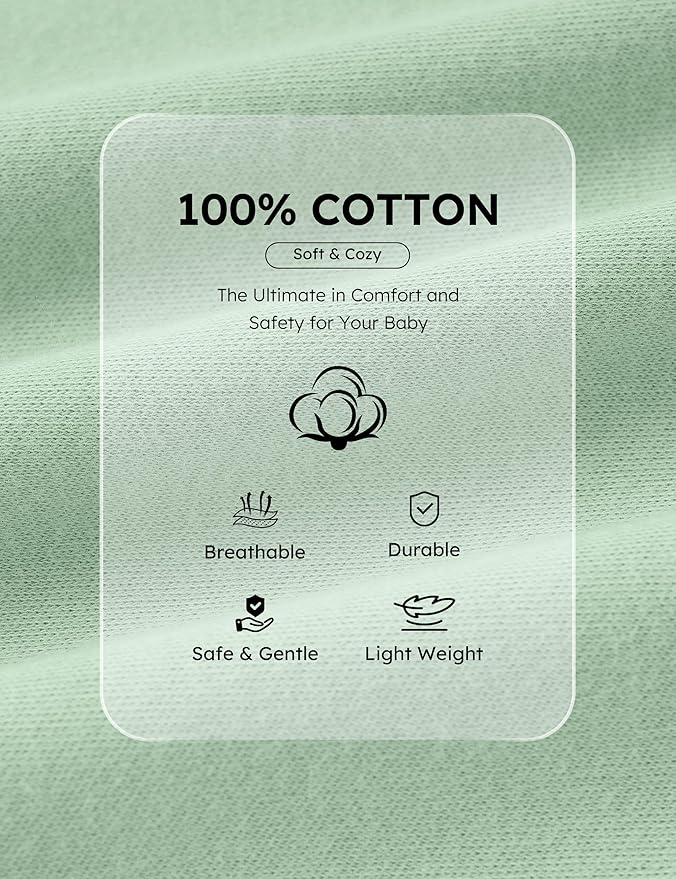 Yoofoss Baby Pajamas 100% Cotton Baby Sleepers for Newborn 0-3 3-6 6-9 Months Boys Girl Clothes 3pcs Footed PJs