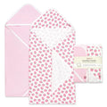 Zutano Hooded Baby Towels, Organic Cotton Baby Bath Towel, Ultra Soft and Absorbent Baby Towel for Newborn and Infant | Girl, Boy, and Unisex Towel Set, Strawberries, 2-Pack